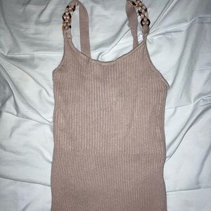 tan knit tank top